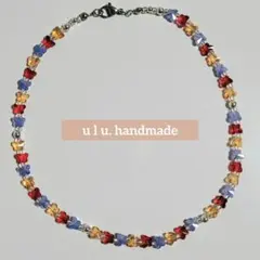 ガラス ビーズ ステンレス ハンドメイド チョーカーのサムネイル