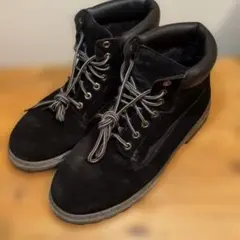 Timberland風　黒のスエードワークブーツ