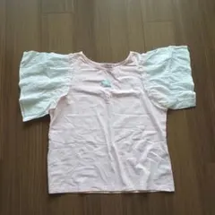 ダンボ 半袖Tシャツ パステルピンク レース袖【送料込】のサムネイル