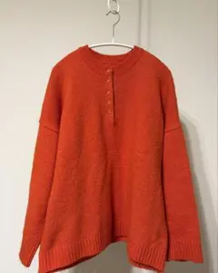 NUGU オーバーサイズオレンジニット