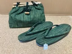 【正絹】和装用バッグと草履セット
