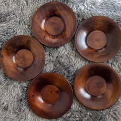 木製 茶托 5枚セット