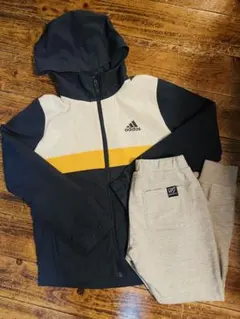 adidas ジャンパー　裏ボアスウェットセット