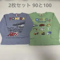 トミカ 長袖 Tシャツ ロンT 2枚セット