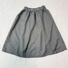 earth music&ecology フレアスカート F グレー ウエストゴム