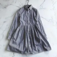 ✨美品✨ポロラルフローレン　現行　青白ストライプワンピース　XS相当