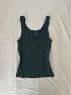 Brandy Melville リブタンクトップ ダークグリーンのサムネイル