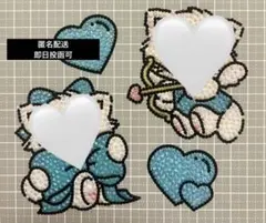 デコうちわパーツ 4点セット 水色