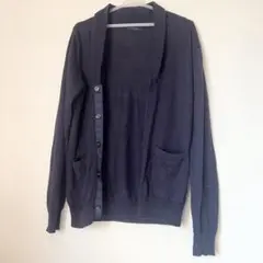 【RAGEBLUE】ネイビー ニットカーディガン メンズ 紺色　上着　羽織り