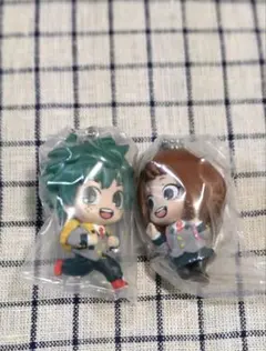 【未開封】僕のヒーローアカデミア　でふぉフィグ　キーホルダー緑谷出久　麗日お茶子