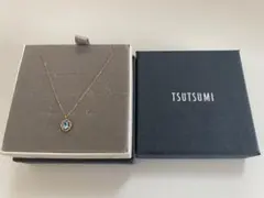 TSUTSUMI K10 サファイア ネックレス フラワー ペンダントトップ