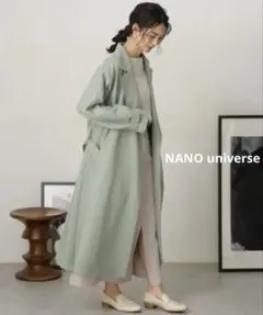 NANO universe《LB.04》撥水＆花粉ガード チェスターコート◆緑F