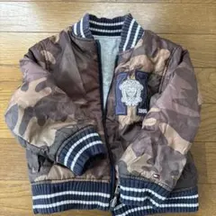 tommy 迷彩・グレー/ネイビー ジップアップジャケット　リバーシブル