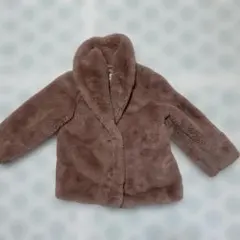 H&M フェイクファー ジャケット ピンク 110 4-6Y