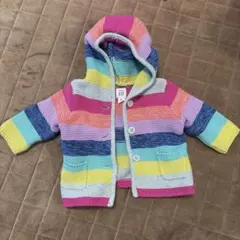 baby GAP カラフルストライプ カーディガン 0-3ヶ月