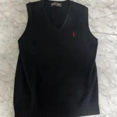 EAST BOY ブラック Vネックスクールベスト黒