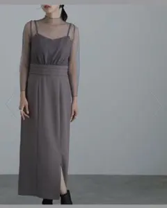 【美品✨】Pourvous プールヴー オケージョンワンピース シアー ドレス