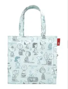スヌーピー ラミネート トートバッグ PEANUTS サックス ルートート