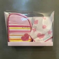 【未開封品】エルプラネット ポーチセット タオル 綿100％ 日本製 ピンク系のサムネイル