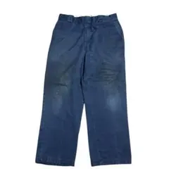 アメリカ Dickies ディッキーズ W34相当 ワークパンツ ネイビー
