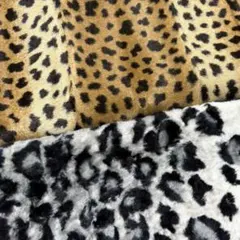 ハギレ　アニマルレーヨンシール2種135×50cm茶 60×50cmグレー