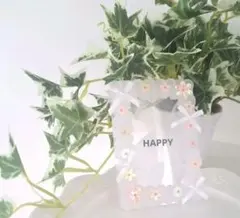 【No.182】ホイップデコ　Ｂ8サイズ　トレカケース　クリア　ピンク系　花