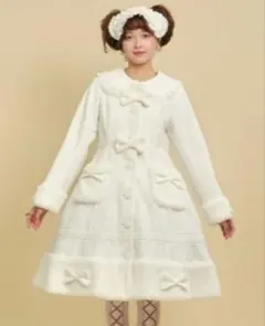 ANGELIC PRETTY うさ耳ファーコート アイボリー - メルカリ
