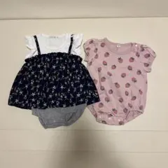 女の子ロンパース 70cm 2着セットのサムネイル