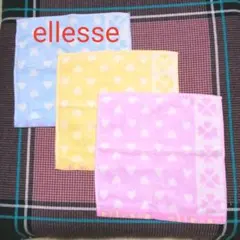 新品！<ellesse> タオルハンカチ ３枚セット