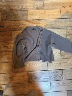 ブラウン 長袖カーディガン