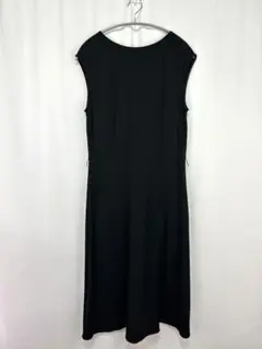 UNIQLO ユニクロ ノースリーブ ポンチワンピース L ブラック ワンピ