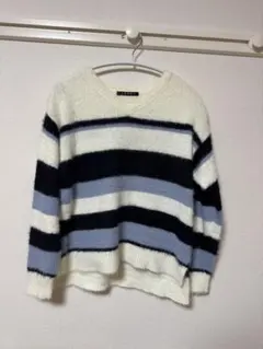 INGNI ボーダー柄 ニット トップス　青　水色　白 長袖