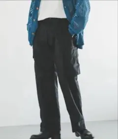RAGEBLUEブラックカーゴパンツ