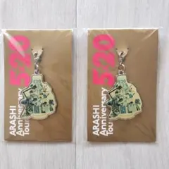 新品 嵐 5✕20 チャーム 2個セット 会場限定 グッズ 青