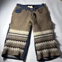 COMME des GARCONS デニム ハーフパンツ ウール切替のサムネイル