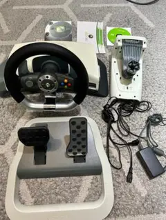 xbox360 ワイヤレス レーシング ホイール 動作確認済み　おまけつき