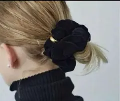 レチシア　LETICIA エッグベルベット シュシュ E-VELVET(Black) – LETICIA