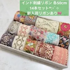 ポ*ち様 インド刺繍リボン　各50m✖︎14本セット⭐️バラ売り◯