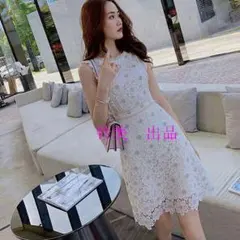 花柄 白 レース ワンピース タイト キャバドレス きれいめ 今季 夏i