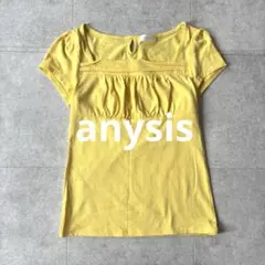 anySiS エニィスィス ギャザーカットソー Tシャツ トップス 半袖 M 綿