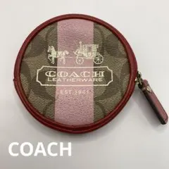COACH コーチ 馬車柄ロゴ 丸型コインケースのサムネイル