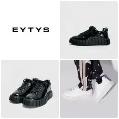 ■美品 定4.1万 エイティス EYTYS 37 23.5 レザースニーカー 黒