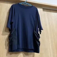 サイドポケット付き ネイビー Tシャツのサムネイル