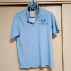 水色 半袖ポロシャツ