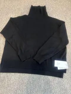 『BEAUTY&YOURTH』ミラノリブ タートルネック ニットプルオーバー 黒