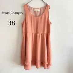 ジュエルチェンジズ チュニック シフォン サーモンピンク 38 M きれいめのサムネイル