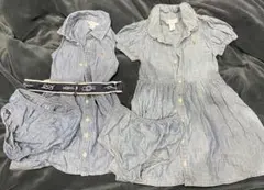 12M 24M 姉妹で♡Ralph Lauren デニムワンピースセット