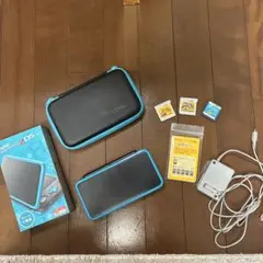 Newニンテンドー2DS LL ブラック×ターコイズ、その他ソフト、アダプター