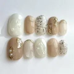 ＊現品販売＊02.ネイルチップ ニュアンス ブライダル 結婚式 成人式 卒業式