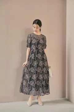 URBAN　RESEARCH　ROSSO kaene　配色レースエプロンドレス